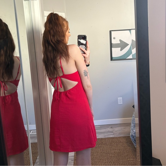 Red Mini Dress - Picture 3 of 3